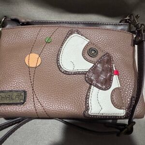 Chala Tan and Brown Crossbody Bag
